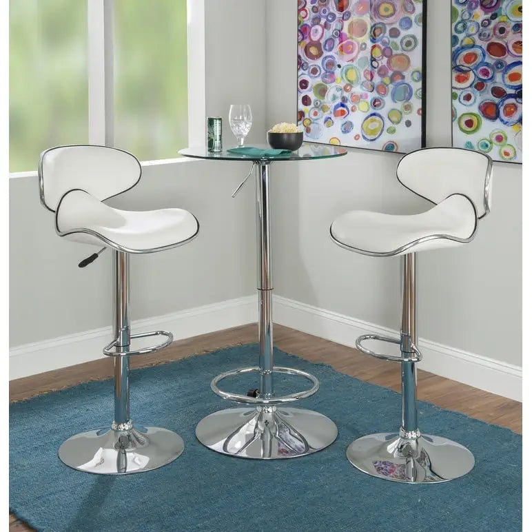 Table de bar ronde réglable - Chrome