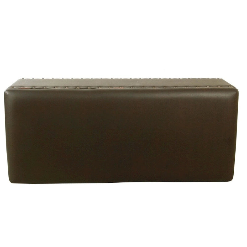 Banc de rangement garni de clous décoratifs