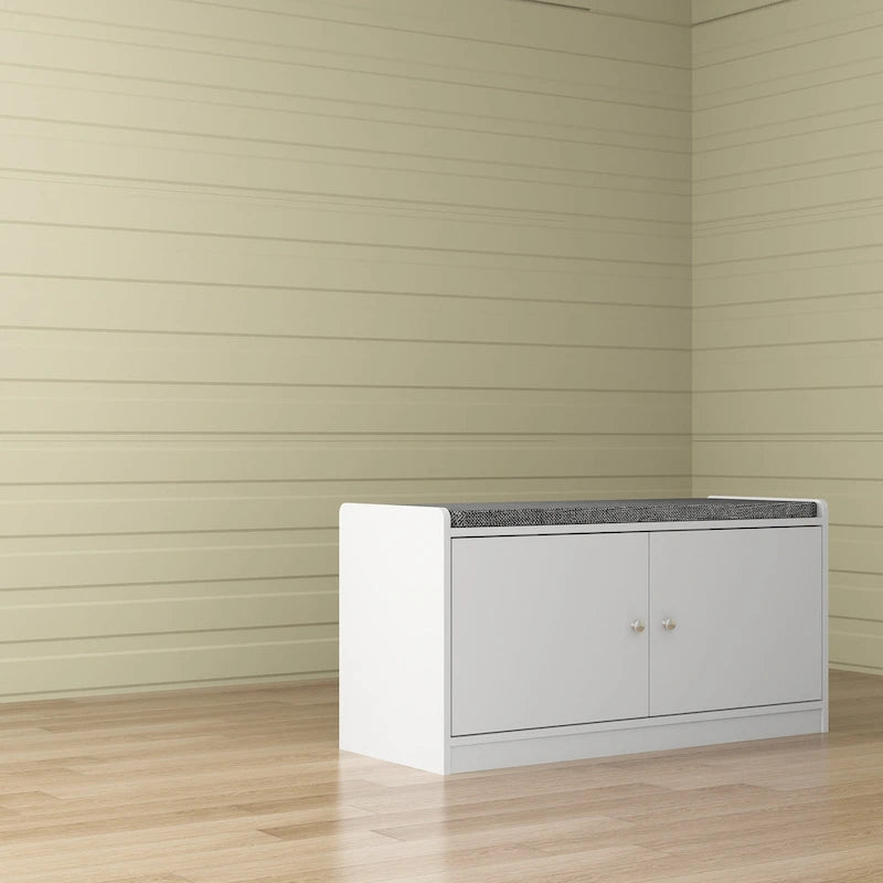 Banc de rangement pour chaussures, meuble d'entrée avec rangement, armoire de porte, coussiné