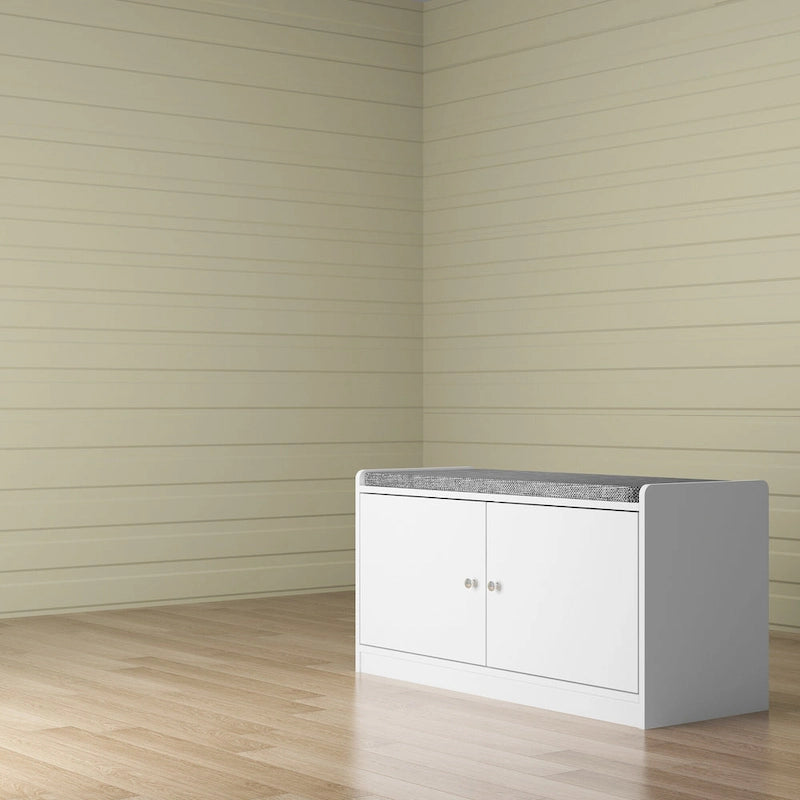 Banc de rangement pour chaussures, meuble d'entrée avec rangement, armoire de porte, coussiné