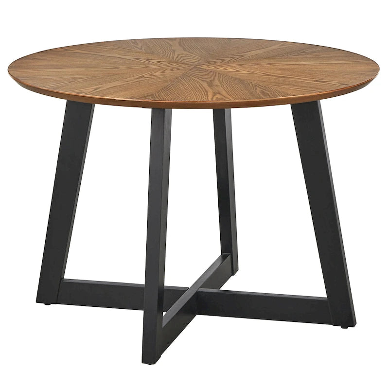 Table à manger ronde de style milieu du siècle