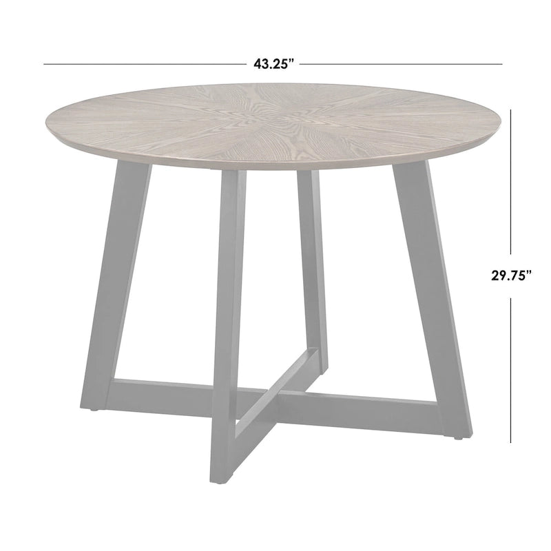 Table à manger ronde de style milieu du siècle