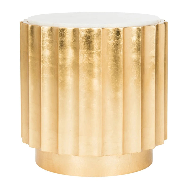 Table d'appoint dorée - 20L x 20P x 20H