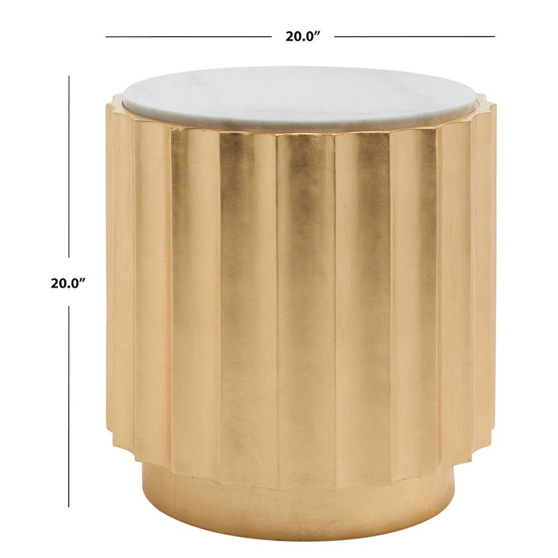 Table d'appoint dorée - 20L x 20P x 20H