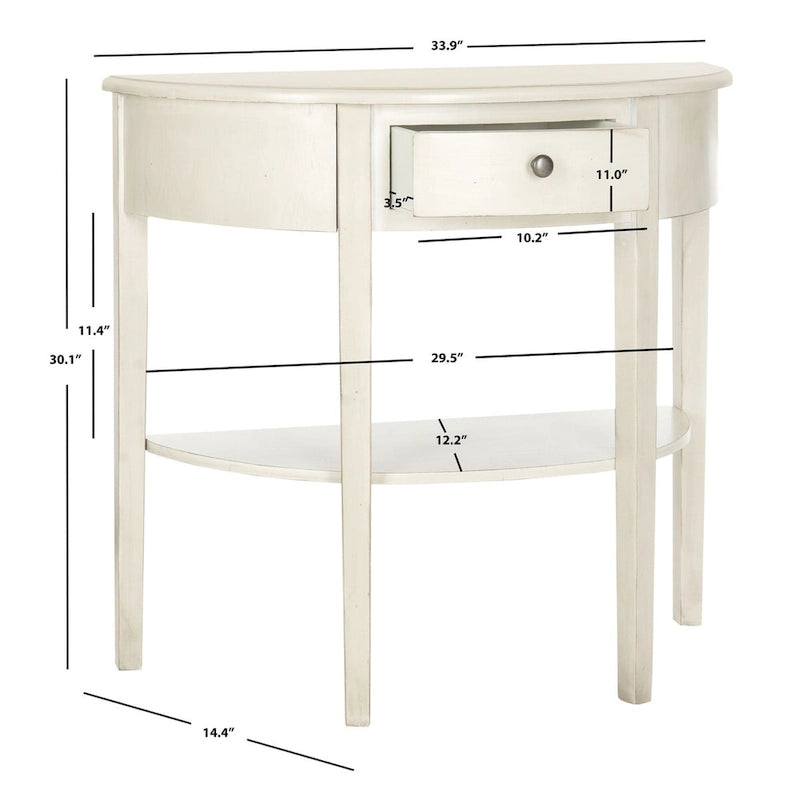 Console en bouleau blanc cassé – 34L x 14P x 30H