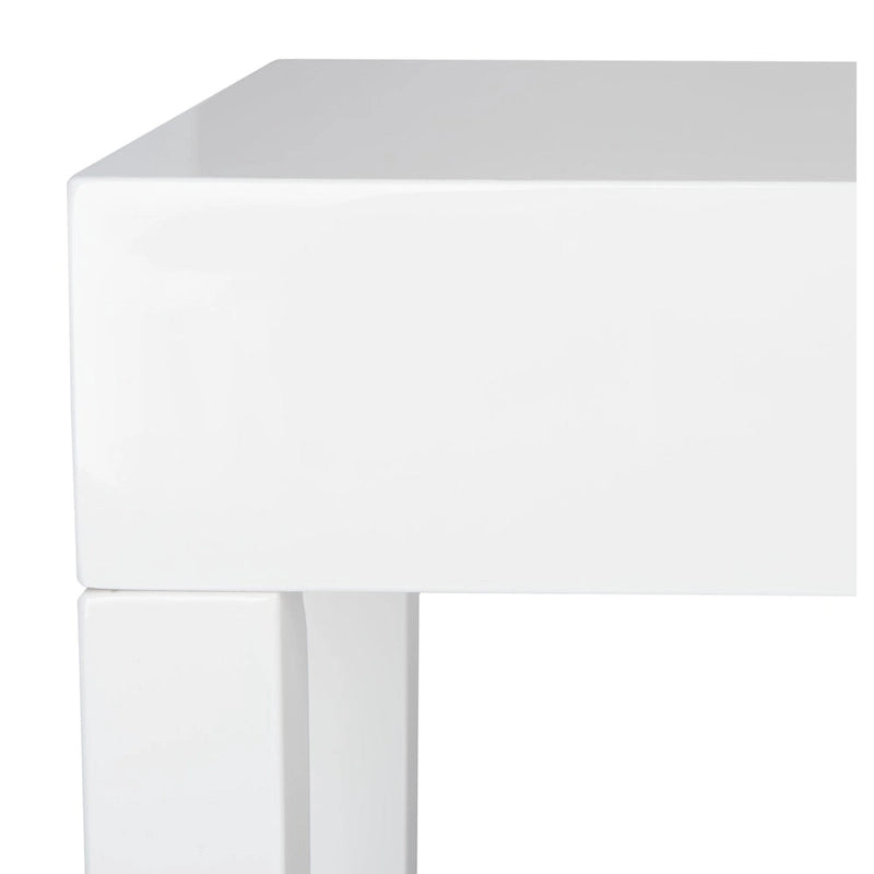 Console laquée blanche - 51Lx13Px32H