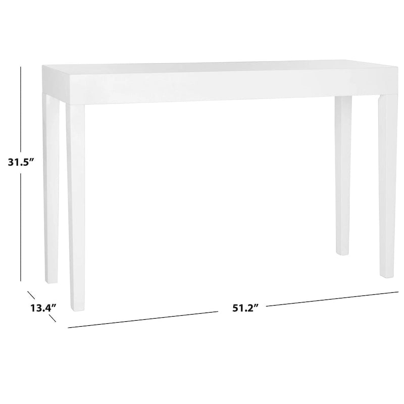 Console laquée blanche - 51Lx13Px32H