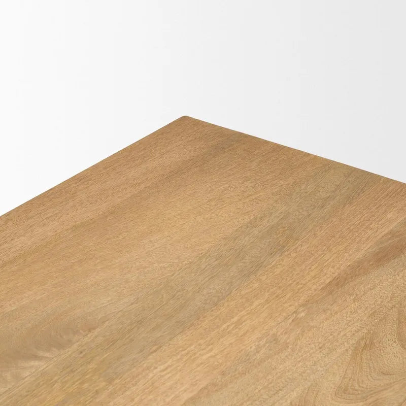 Bureau d'angle avec huche et rangements - Coloris cerisier