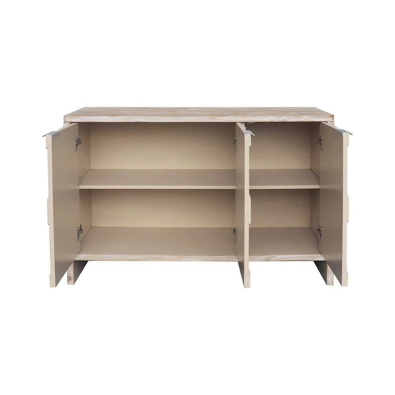 Meuble d'appoint 3 portes en bois, buffet de rangement