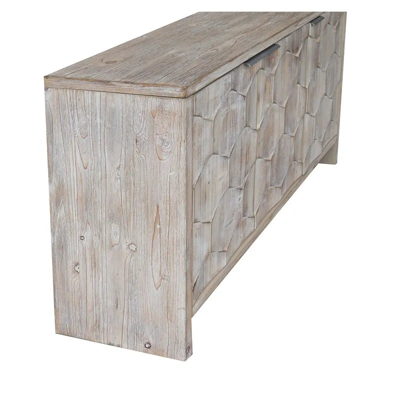 Meuble d'appoint 3 portes en bois, buffet de rangement
