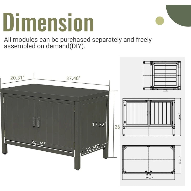 Bureau informatique avec huche et rangements - Merisier sélectionné