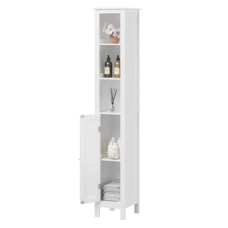 Meuble de rangement de salle de bain avec étagères réglables