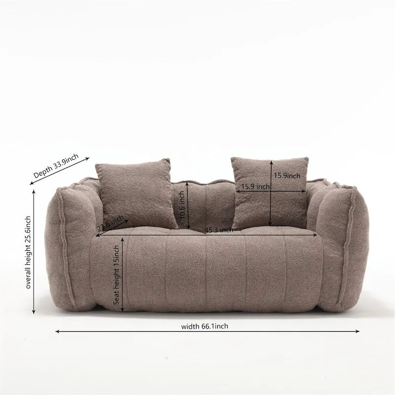 Canapé inclinable moderne en chenille avec mousse haute résilience