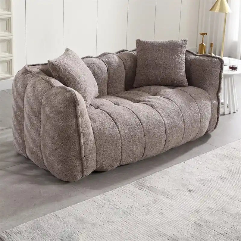Canapé inclinable moderne en chenille avec mousse haute résilience