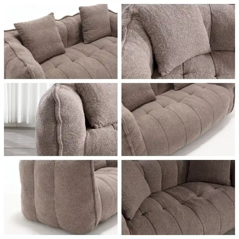 Canapé inclinable moderne en chenille avec mousse haute résilience