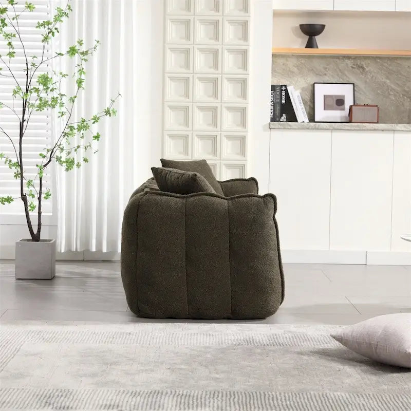 Canapé inclinable moderne en chenille avec mousse haute résilience