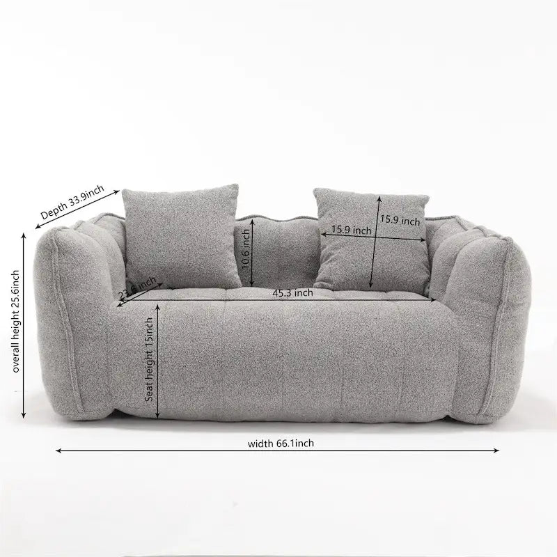 Canapé inclinable moderne en chenille avec mousse haute résilience