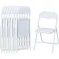 6 chaises pliantes avec coussin et patins antidérapants