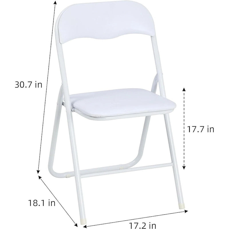 6 chaises pliantes avec coussin et patins antidérapants